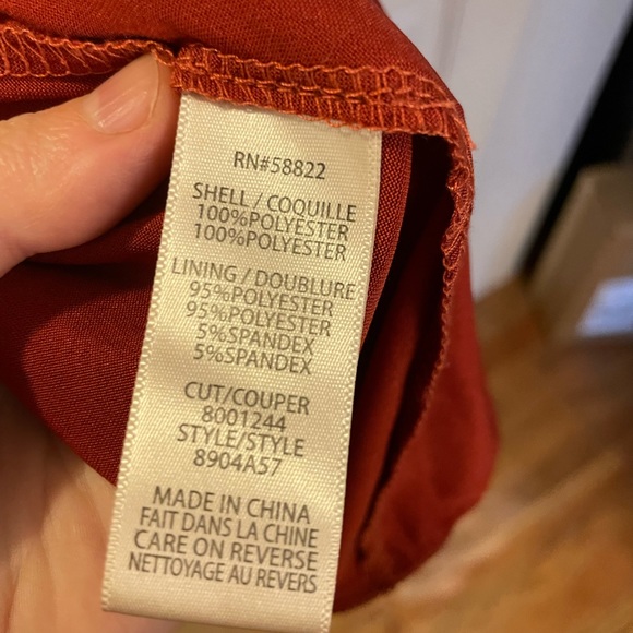 Orange Sleeveless Pattern Midi Dress - Max Studio - Size Large - Picture 5 of 8